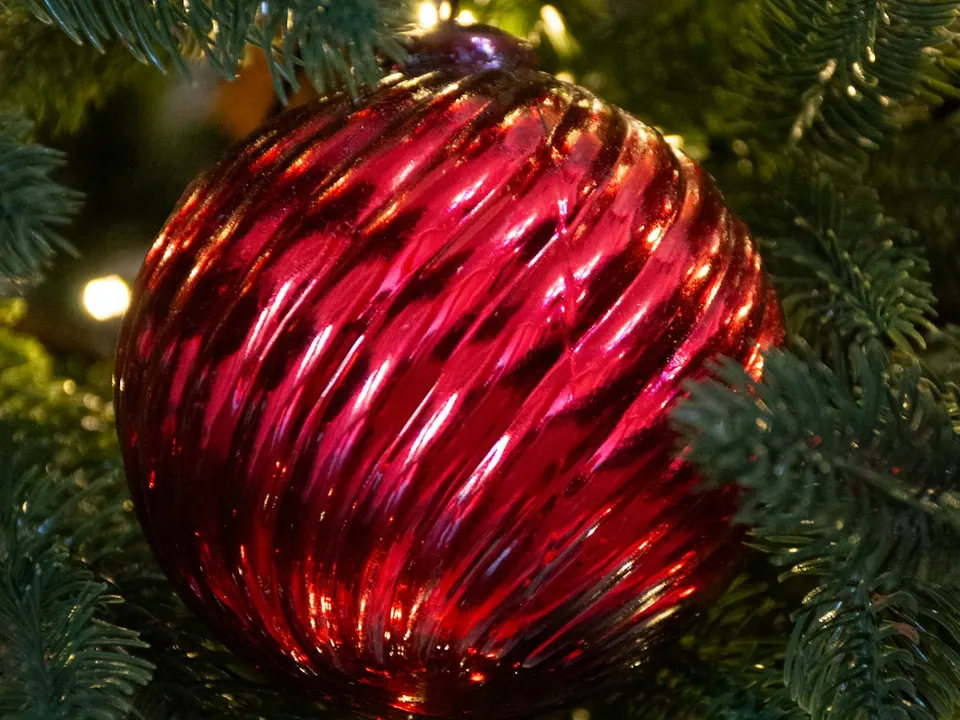 Warm Christmas decorations and lights
