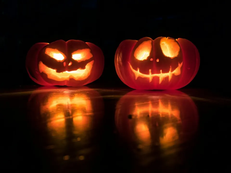 Pumpkin lit for Halloween